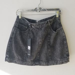 UO Neon Blonde NEW Black Denim Mini Skirt 30